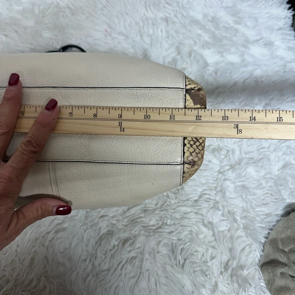 Coach Christie Snake embossed leather satchel